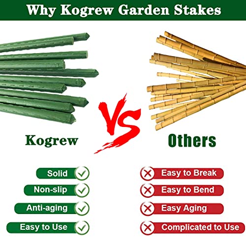 7Feet Garden Stakes Sturdy Plant Sticks Support Tomato Stakes for Vegetable Pack of 20 - size: 7Ft-20 Pcs
