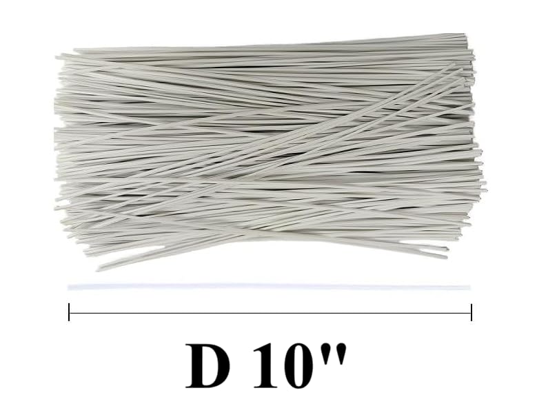 10 Inch,White,600 Pcs,Plastic Twist Ties, Garden Plant Twist Tie Cable Tie, Plastic Cable Ties for Bread Candy Bags, Gift Bags (10 Inch,White,600 Pcs) - color: 10 Inch,white,600 Pcs