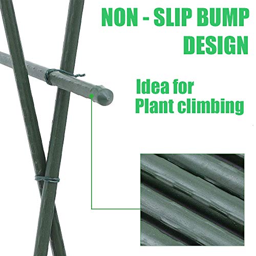 Mininfa Steel Plant Stakes 4.75 Feet, Plastic Coated Metal Garden Stakes Supports Climbing for Tomatoes, Trees, Beans, 25 Pack - size: 4.75 Feet 25 Pack