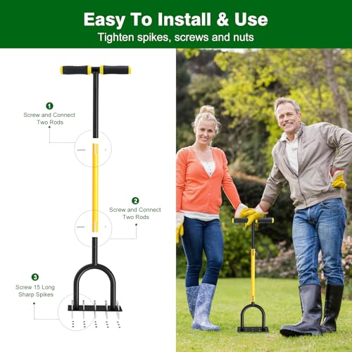 Lawn Aerator Tool - Grass & Soil Aerator for Lawn & Yard Care