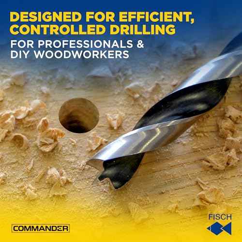 Premium Brad Point Drill Bit Set High-Accuracy Woodworking 1/8"- 1/2" 7 Pcs - size: 7 Piece Set (1/8 in - 1/2 in)