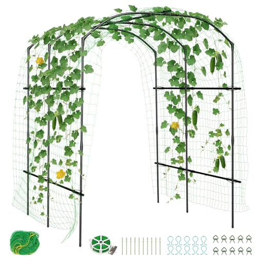 SUNYRISY Garden Arch Trellis for Climbing Plants Outdoor 87" x 71" x 75" - size: 87"H x 71"L x 75"W
