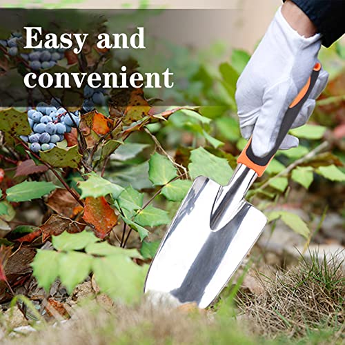 Garden Trowel Hand Shovel for Gardening, Aluminum Small Garden Spade - color: Orange
