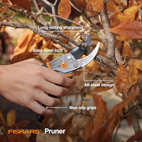 Fiskars 4-Piece Tool Set, Pruning Shears, Trowel, Cultivator & L/XL Gloves - style: Houseplant Starter Gift Set