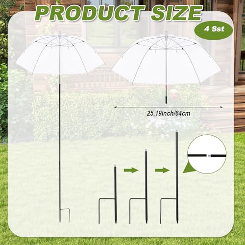 Abbylike 4 Pcs Clear Greenhouse Plant Umbrella Plant Rain Umbrellas,25 Inch - color: Clear, size: 25 Inch