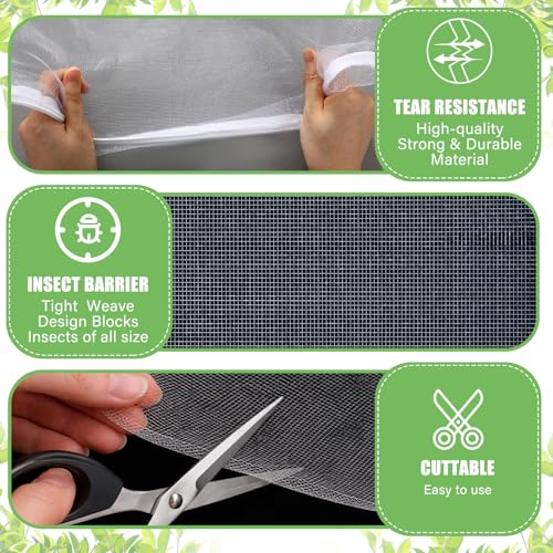 15 x 33 ft Garden Mesh Netting Insect Mosquito Net, White, 1 Pcs - size: 15 x 33 ft