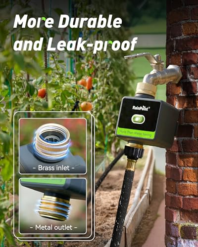 RAINPOINT Smart Hose Timer for Garden, Smart Water Timer with Brass Inlet & Outlet (Not Include Gateway), Automatic Irrigation System for Lawns and Yard - size: 1-Zone(Without Gateway)