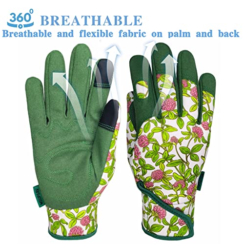 Cute Pattern Gardening Gloves,Thornproof Garden Glove,Gardener Gift - color: 1 Pair Per Pack-green, size: Small