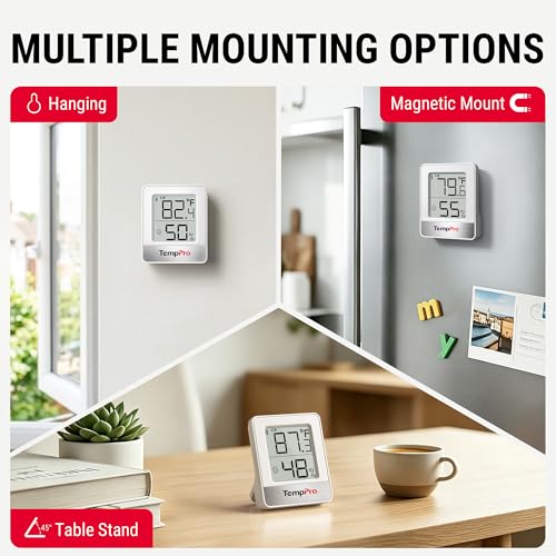 TempPro TempAir 260FT Bluetooth Digital Hygrometer, Room Thermometer Indoor - color: White Bluetooth Indoor Thermometer
