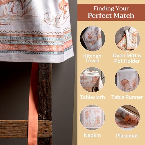 Maison d' Hermine Aprons for women with Pocket 100% Cotton (27.50"x31.50") - color: 147 - Giving Thanks