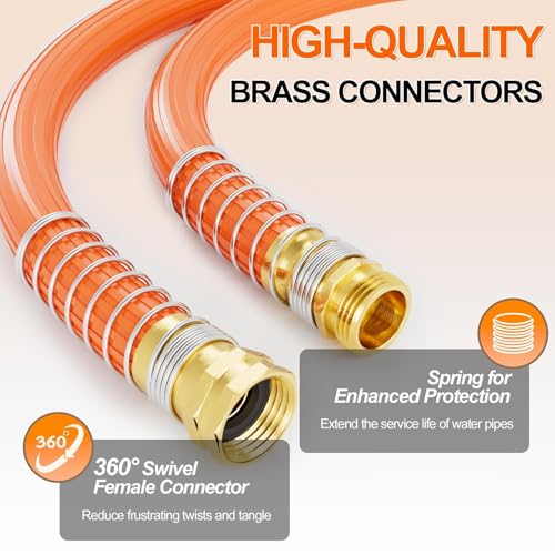 SPECILITE Garden Water Hose 75 ft x 3/4", 450-1300psi for Hot/Cold Water - size: 3/4'' 75FT