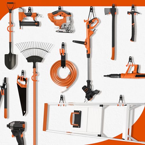 28 Pack Garage Hooks Heavy Duty with Non Slip PVC Coating - color: Orange, size: 28pack
