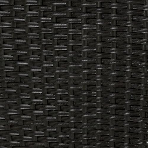 Sunnydaze 24" Square Tall Wicker Outdoor Planter, Black, 2pk - color: Black, size: 24 in