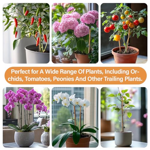 RAINFLOW 200 PCS Plant Clips - Orchid Clips for Vines, Stakes and Trellises