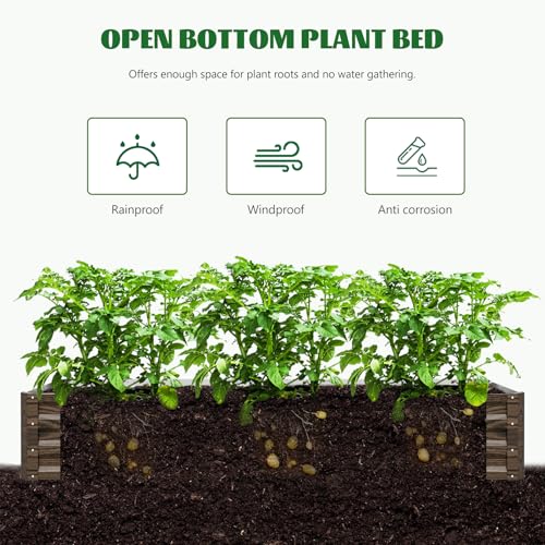 3 in 1 Galvanized Raised Garden Bed with 87" H Arch Trellis - color: Wood Grain, size: 71" Lx 35.4" Wx 12"H
