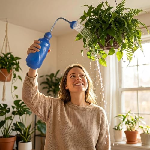 Watering Can for Seedlings, 15oz Plant Watering Can, Indoor Plant Watering Can, Flower Watering Can, Small Watering Can for Houseplants, Garden Flowers, Succulents(Blue) - color: Blue