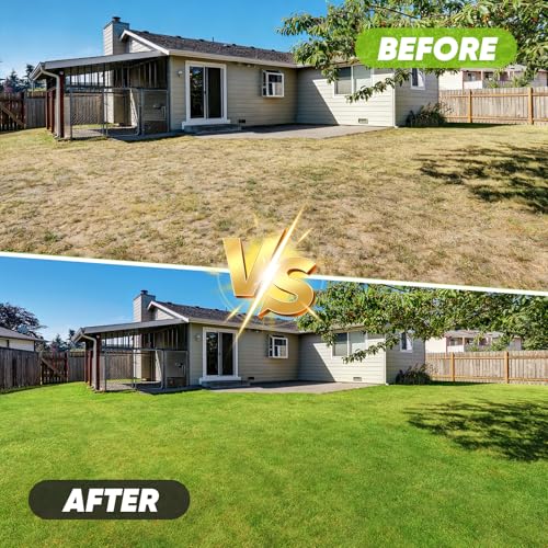 Sakerplus Aerator Lawn Tool, Spike Lawn Aerator with Self-Cleaning Tines - color: Pro-Black Handle