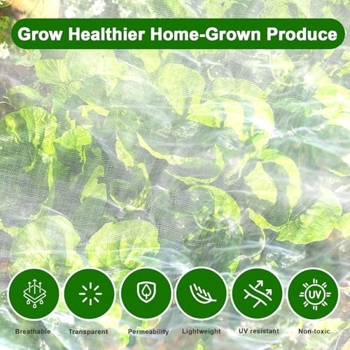 10×35 FT Garden Netting, Ultra Fine Mesh Pest Barrier, Plant Covers Row Cover for Vegetables Fruits Flowers, Greenhouse Raised Bed Screen Protect Plants from Birds Bugs - size: 10×35FT