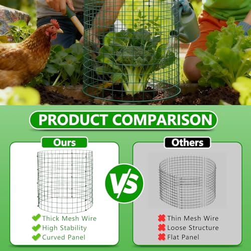 10 Pack 12x14 Inch Plant Cages, Metal Garden Protector from Animals - color: 10 Pack, size: 12x14 IN