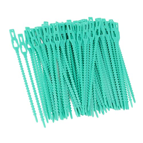 300Pcs Garden Vines Tie Plant Ties Green Reusable Zip Garden Ties Soft Wire for Supporting Plants Vines Shrubs with Flexible Plastic Material