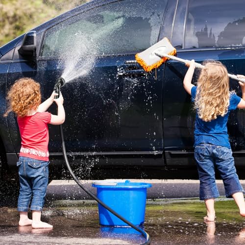 Besiter Garden Hose Nozzle Sprayer: 2 Pack 10 Watering Patterns Spray Nozzles Heavy Duty Hose Head Hose Attachment Black - color: Black/Black