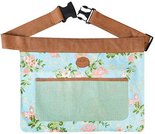 Fallen Fruits Floral Outdoor Gardening Tool Belt Adjustable Durable 4 Pockets Waist Apron (46cm x 35cm)