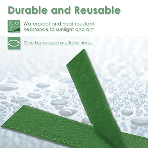 Garden Tie Green Tape, Plant Supports, Gentle On Plants (65.6ft × 0.6 inch, 1 roll, Green) - size: 65.6ft