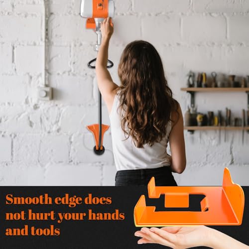 Wall-Mounted Weed Wacker Hanger, Garage Tool Organizer, 1 Pack Orange - color: Orange-1Pcs