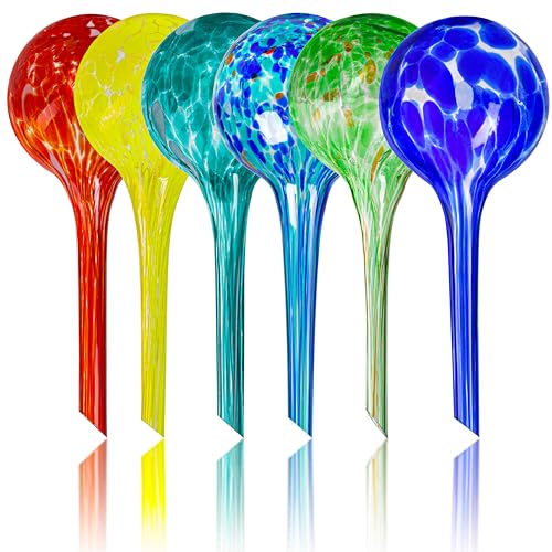 Plant Watering Globes Set of 6, Small - Glass Self Watering Globes - style: Set of 6 Small