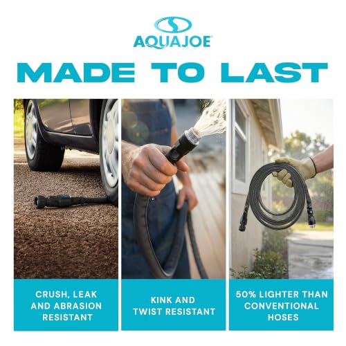 Aqua Joe AJFJ100-58-XT1 New and Improved - Aqua Joe 100-Ft x 5/8-Inch FiberJacket Garden Hose - size: 100-foot