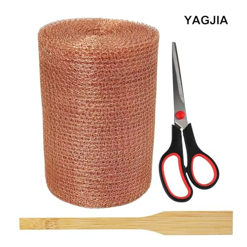 Copper Mesh Rodent Control 5in x 33ft, Rustproof, 0.17mm Wire, Double Layer - size: 5in x 33ft