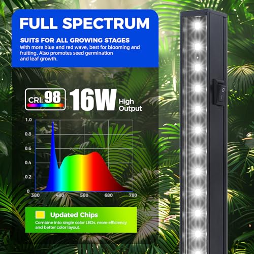 Barrina T5 Plant Lights, 3FT 128W (8 X 16W), 5000K, 8 Packs, Black Cover - color: White, size: 3FT-Black Cover