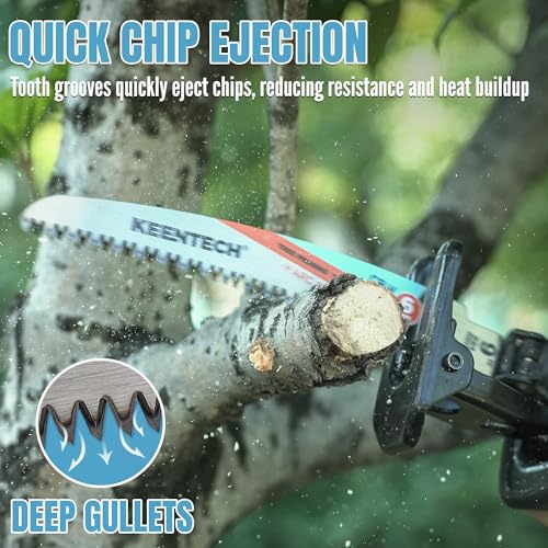 KEENTECH 9" Arc-Shaped Reciprocating Saw Blades, Fast Wood & Tree Pruning - size: 9"