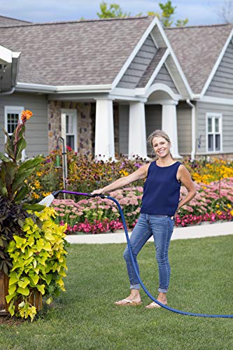 Dramm Rain Wand with One Touch Thumb Valve – Gentle Full Flow Shower Head Watering Wand for Garden Hose, Aluminum Construction – 16 Inch – Berry - color: Berry, size: 16 Inches
