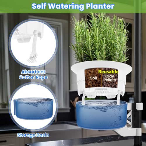 Indoor Plant Hydroponics Growing System Tower Kit with Grow light,Herb Vegetable Indoor Gardening System with Standing Floor Tall LED Grow Lights,Height Adjustable with Stand,Timer,Trellis - size: 10 inch