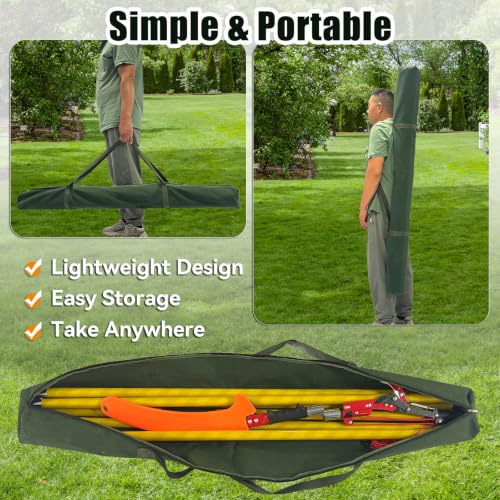 30FT Manual Pole Saw for Tree Trimming, Extendable Tree Pruner