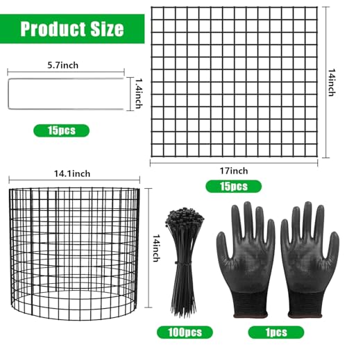 5 Pack Plant Protectors from Animals, 17x14" Plant Cages for Outdoor Plants - size: 5 PACK-17x14inch