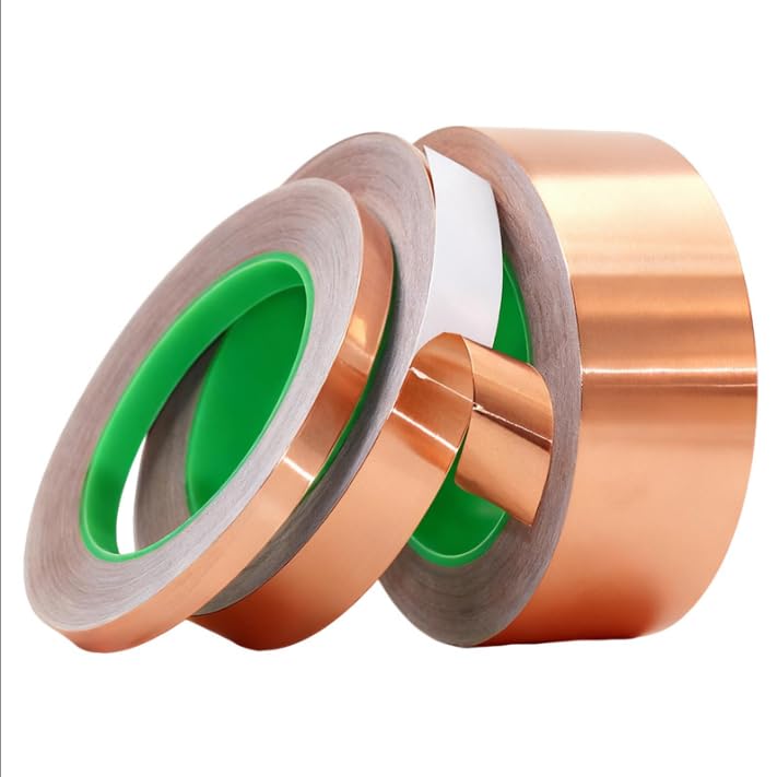 Copper Tape with Double Conductive Adhesive Copper Foil Tape for Guitar and EMI Shielding, Paper Circuits, Crafts, Electrical Repairs, Grounding (3/4 Inch x 66 Feet) - size: 3/4 in x 66ft