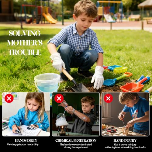 Kids Disposable Gloves, 5-Mil Safe White Nitrile, XS, 100Ct - color: White of 100pcs, size: X-Small