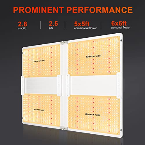 Spider Farmer SF7000 LED Grow Lights for Indoor Plants in 5x5 Grow Tent - size: 5x5