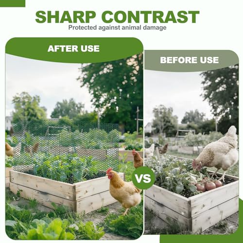 Plant Protectors from Animals with Extra Wide 20" Chicken Wire - 200" Long Complete DIY Metal Mesh Kit for Large Garden & Craft Projects - size: 20*200 Inch