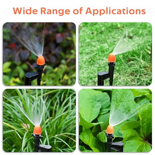 90 Degree Drip Micro Sprinkler Heads with 12 Inch Stake, 10 Pack - color: 10pcs 90° Micro Sprinkler Heads