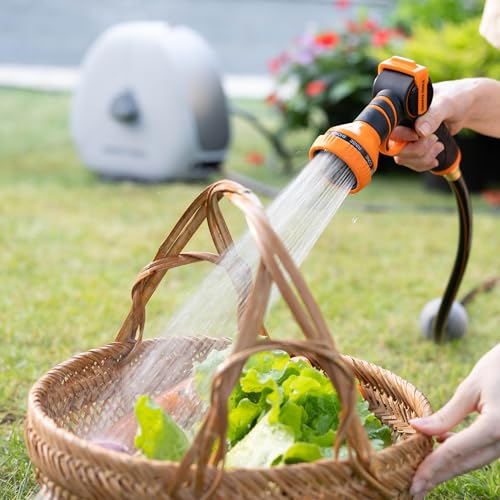 Giraffe Tools Ground-Mounted Retractable Garden Hose Reel,1/2" x 130FT - color: 1/2 Inch, size: 130 FT