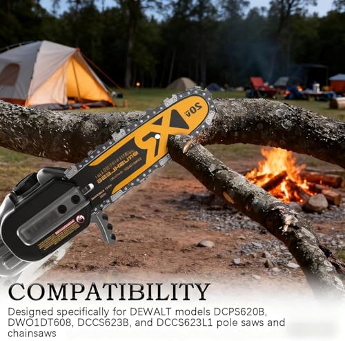 8inch DWZCSB8 Pole Saw Replace Bar and Chain Combo, Guide Bar DWZCSB8 - color: 1bar+2chain