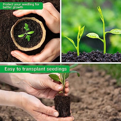 homenote 60 Pcs 4 Inch Peat Pots,Nursery Plant Pots,Seed Starting Pots - size: 4 Inch
