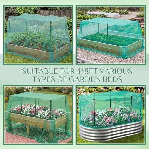 Metal Garden Netting Kit, 16.4 x 9.84 ft, Green