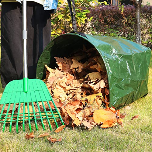 Gardzen 2 Pack 53 Gallon Dustpan Style Yard Waste Bags Reusable
