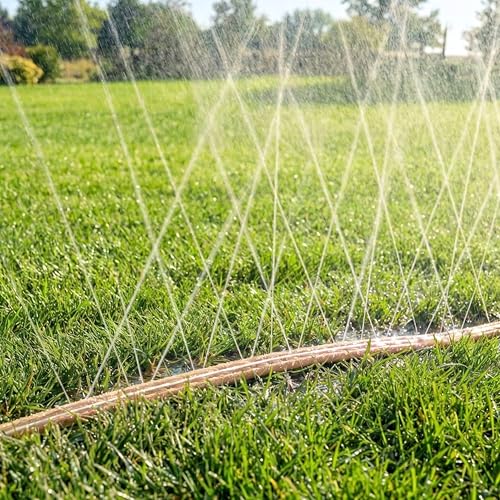 Sprinkler Soaker Hose 100FT, Watering Hose with Holes for Garden 50ft 2pack - color: Brown, size: 100FT(50FT-2Pack)