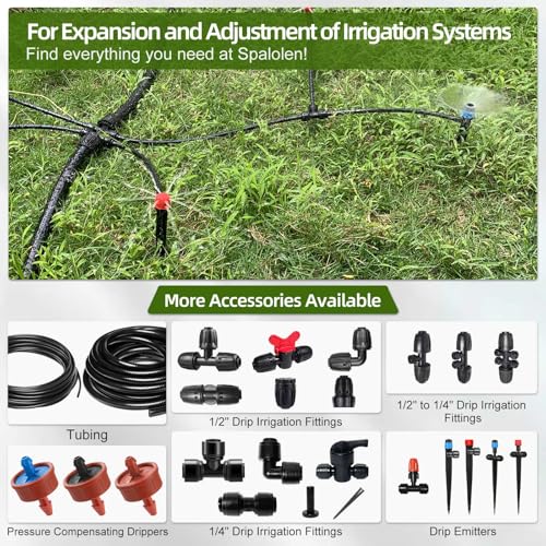 30PCS Push-to-Fit Drip Irrigation Emitters for 1/4 inch Irrigation Tubing, Adjustable 360 Degree Vortex Drip Emitters with Stake, Irrigation Dripper Sprinklers for Drip Irrigation System - size: 30PCS Drip Irrigation Vortex Emitters
