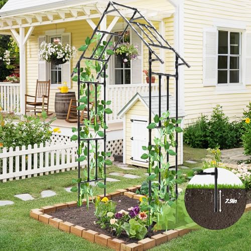Garden Arch Trellis -48" L *98" H,Gothic Abor Trellis with Reinforced Frame - size: 48(L)*98(H)*16(W)inch-20MM